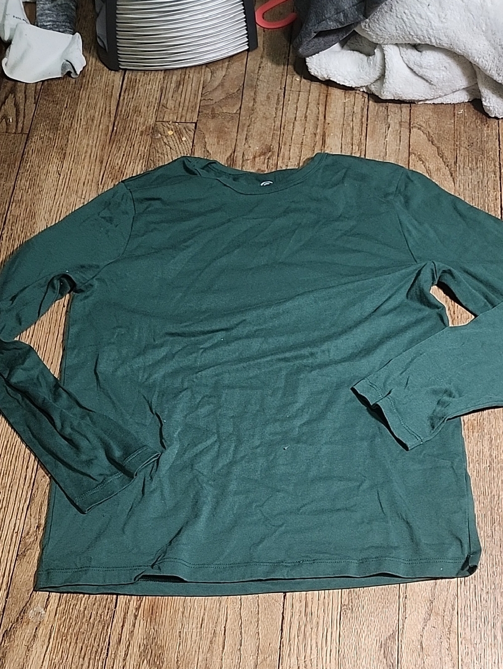 wonder nation Forest Green Long-Sleeve Crewneck Tee